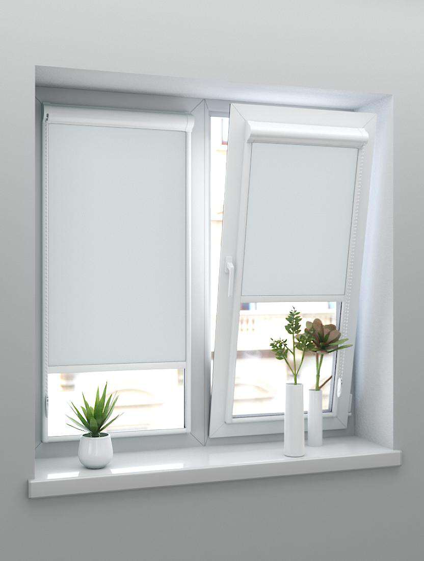 Рулонные шторы UNI-2 с пружиной АЛЬФА BLACK-OUT 1852 серый 250cm