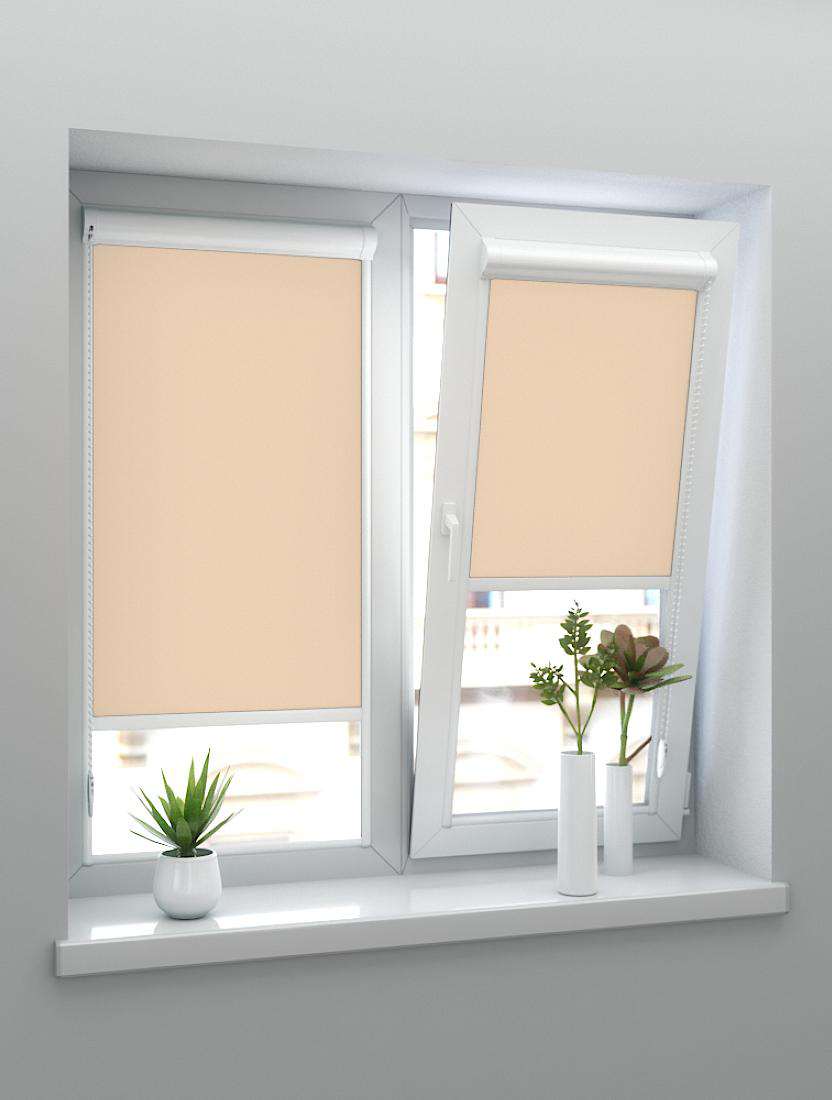 Рулонные шторы UNI-2 с пружиной АЛЬФА BLACK-OUT 4240 персиковый 250cm