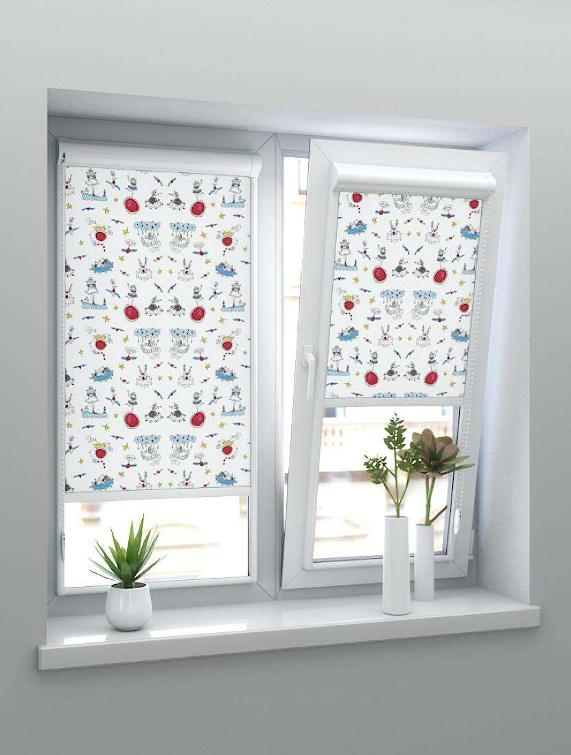 Рулонные шторы UNI-2 с пружиной АЛИСА BLACK-OUT 0225 белый, 250 см