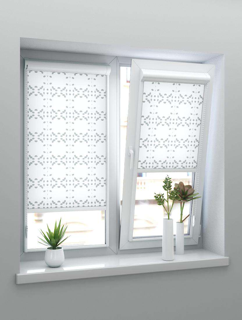 Рулонные шторы UNI-2 с пружиной АЛЛЕЯ 0225 белый 250 см