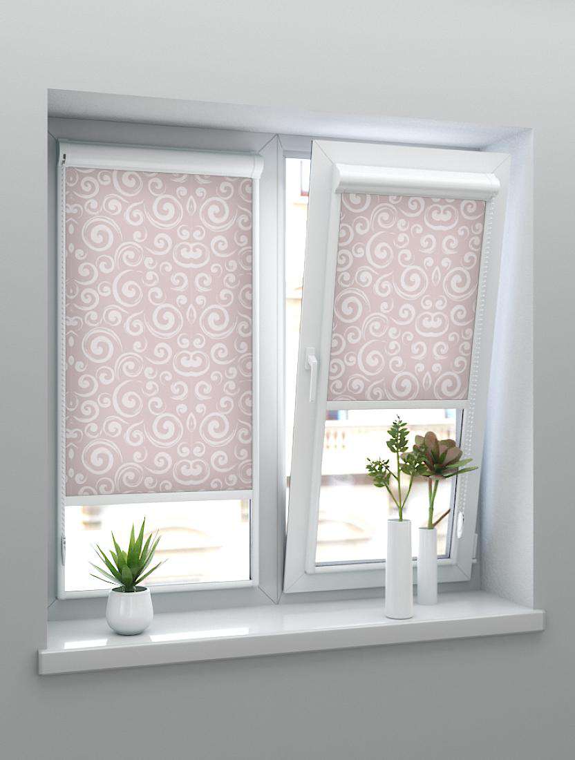 Рулонные шторы UNI-2 с пружиной АНЖУ 4284 лиловый, 200 см