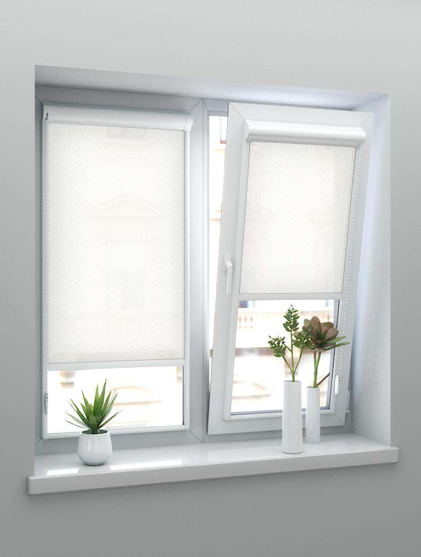 Рулонные шторы UNI-2 с пружиной АЖУР 2261 св. бежевый, 220 см