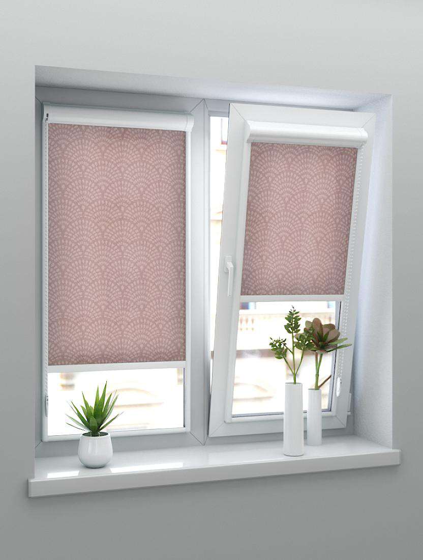 Рулонные шторы UNI-2 с пружиной АЖУР 2868 св. коричневый, 220 см