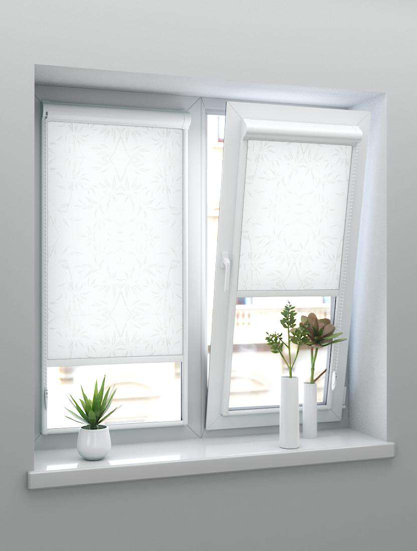 Рулонные шторы UNI-2 с пружиной БАМБУК 2259 магнолия, 240 см