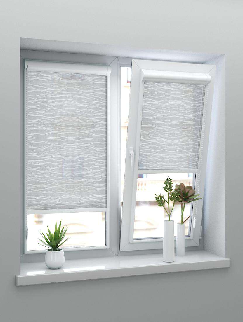 Рулонные шторы UNI-2 с пружиной БЛАНШ  0225 белый 235 см