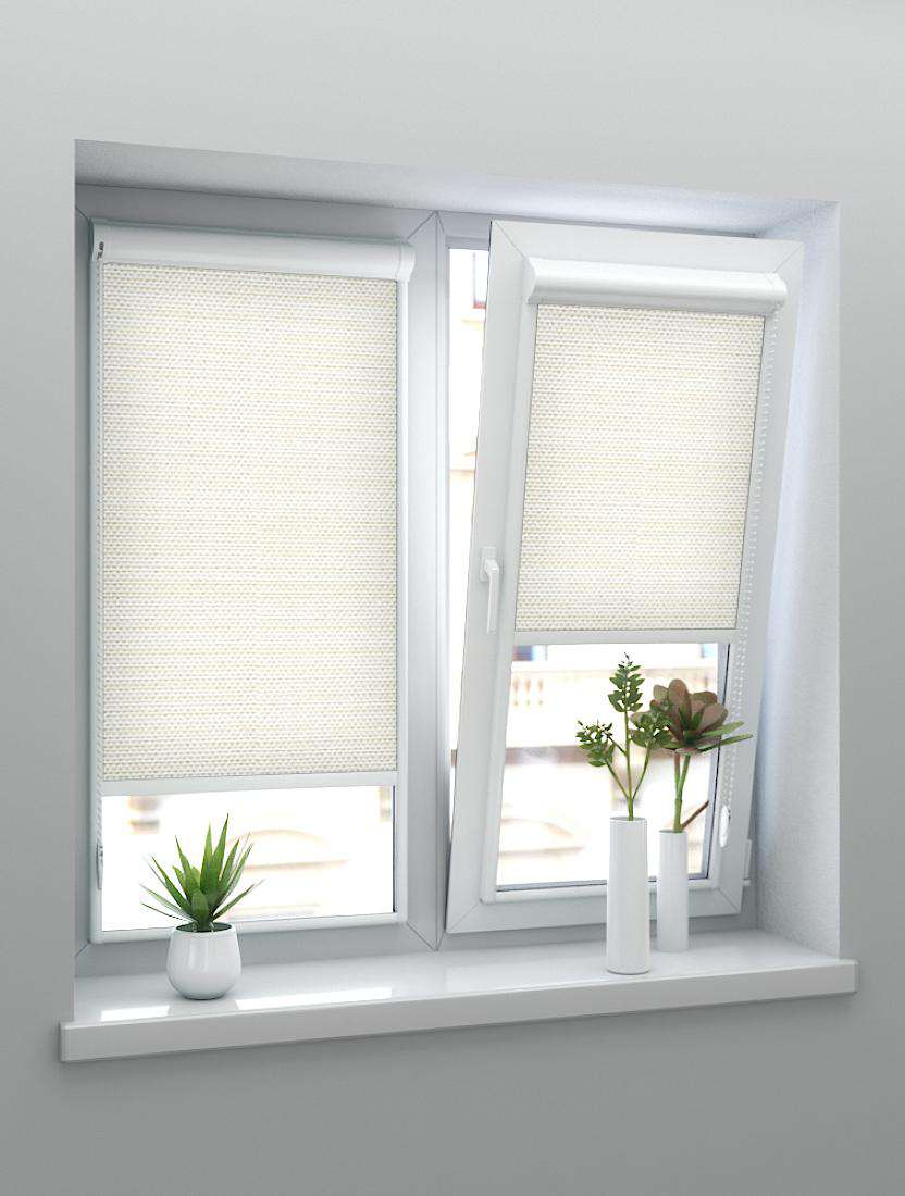 Рулонные шторы UNI-2 с пружиной БОСТОН 2259 магнолия 250 см