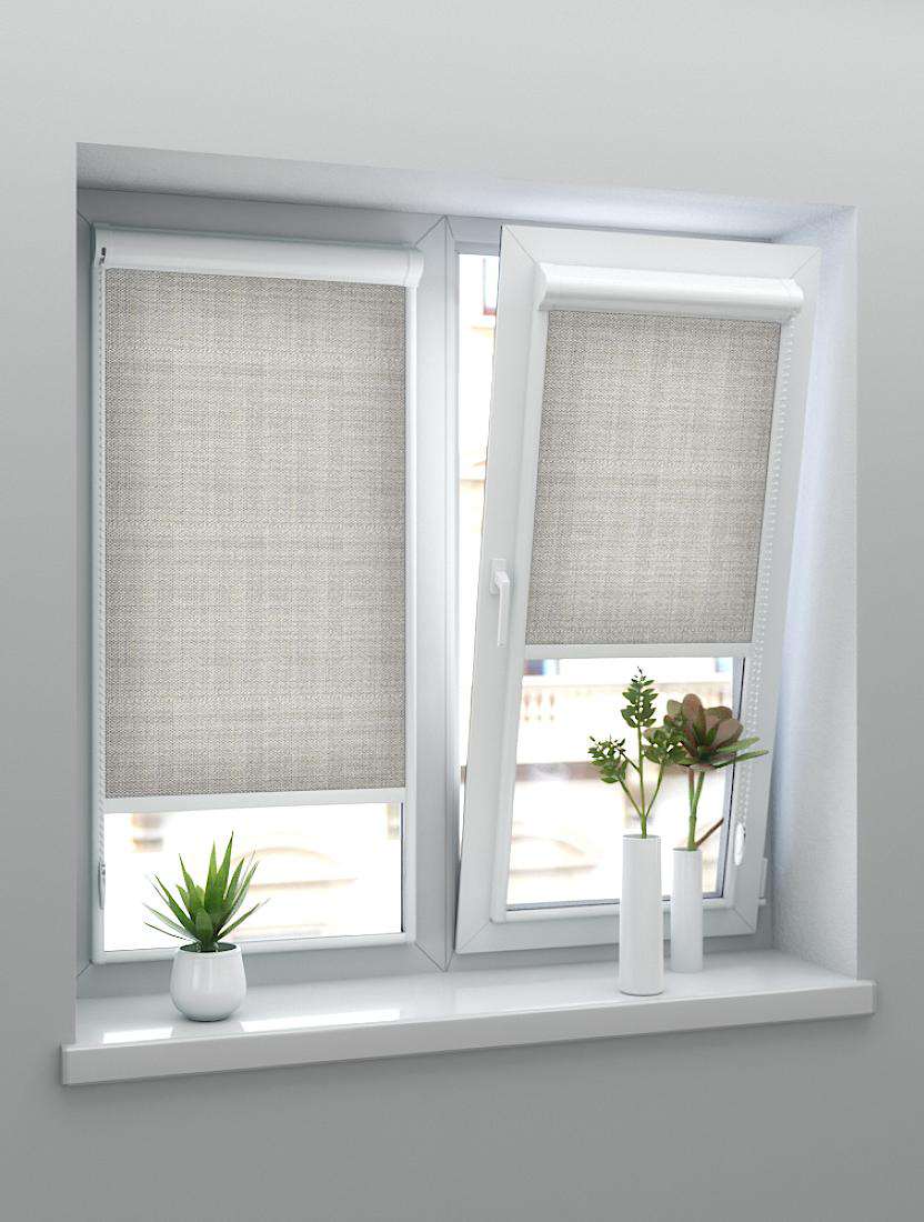 Рулонные шторы UNI-2 с пружиной БОСТОН 2868 св. коричневый, 250 см