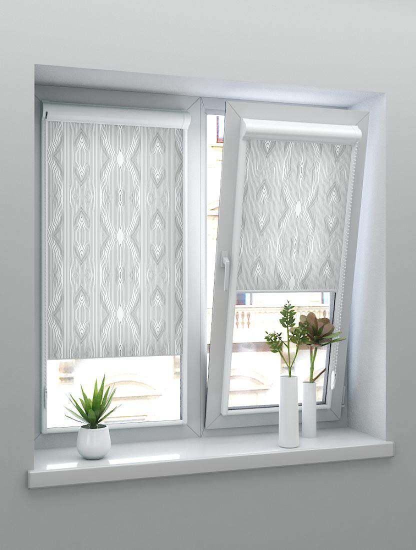 Рулонные шторы UNI-2 с пружиной ДАЛЛАС 0225 белый, 240 см