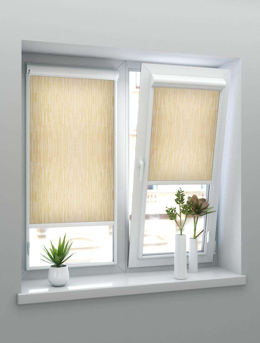 Рулонные шторы UNI-2 с пружиной ЭЛЬБА 2840 карамель, 220 см