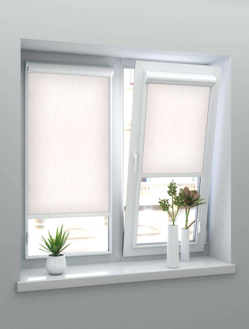 Рулонные шторы UNI-2 с пружиной ЭЛЬБА 4063 персиковый, 220 см