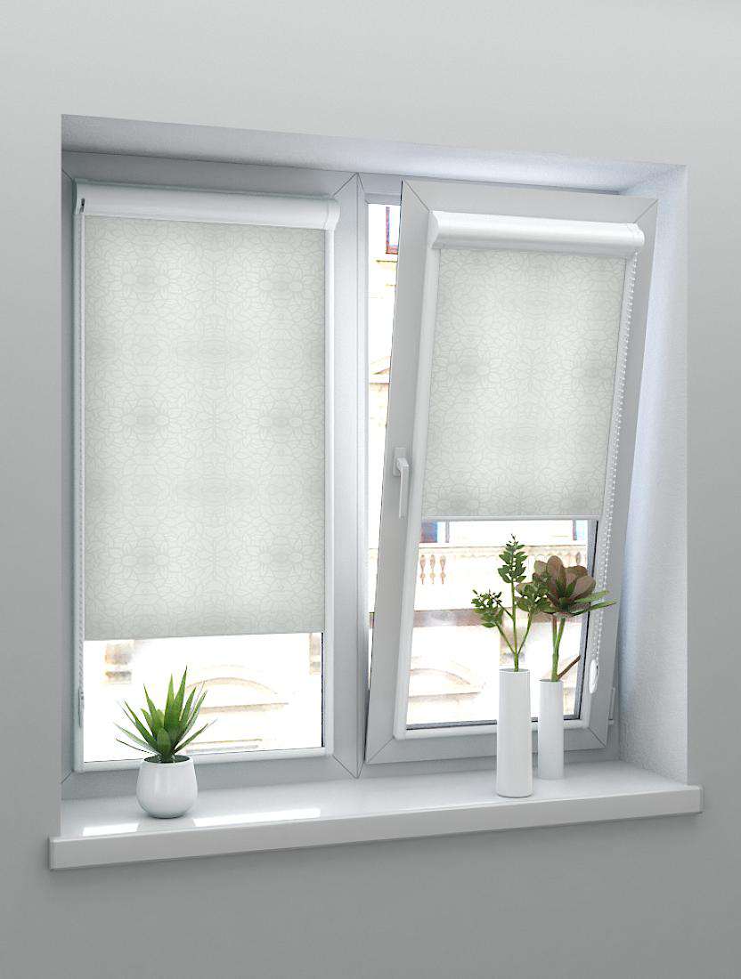 Рулонные шторы UNI-2 с пружиной ГУАНА 2259 магнолия, 200 см