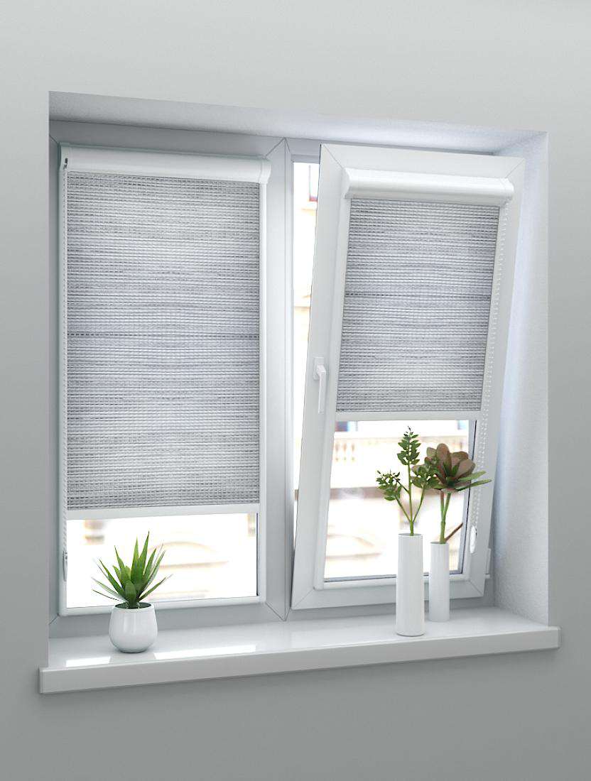 Рулонные шторы UNI-2 с пружиной ЯМАЙКА 1608 светло-серый, 230 см