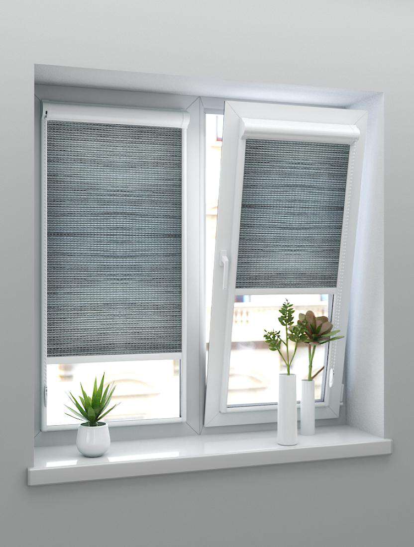 Рулонные шторы UNI-2 с пружиной ЯМАЙКА 1854 графит, 230 см