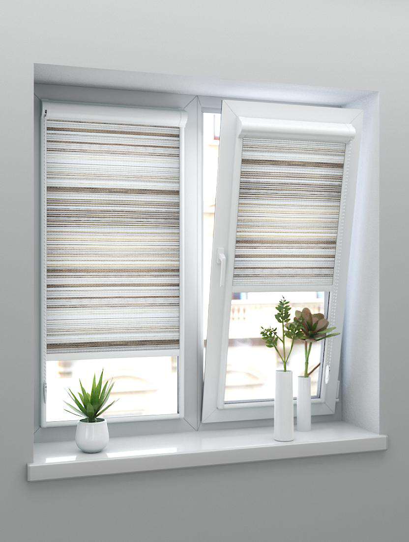 Рулонные шторы UNI-2 с пружиной ЯМАЙКА 2261 светло-бежевый 230см