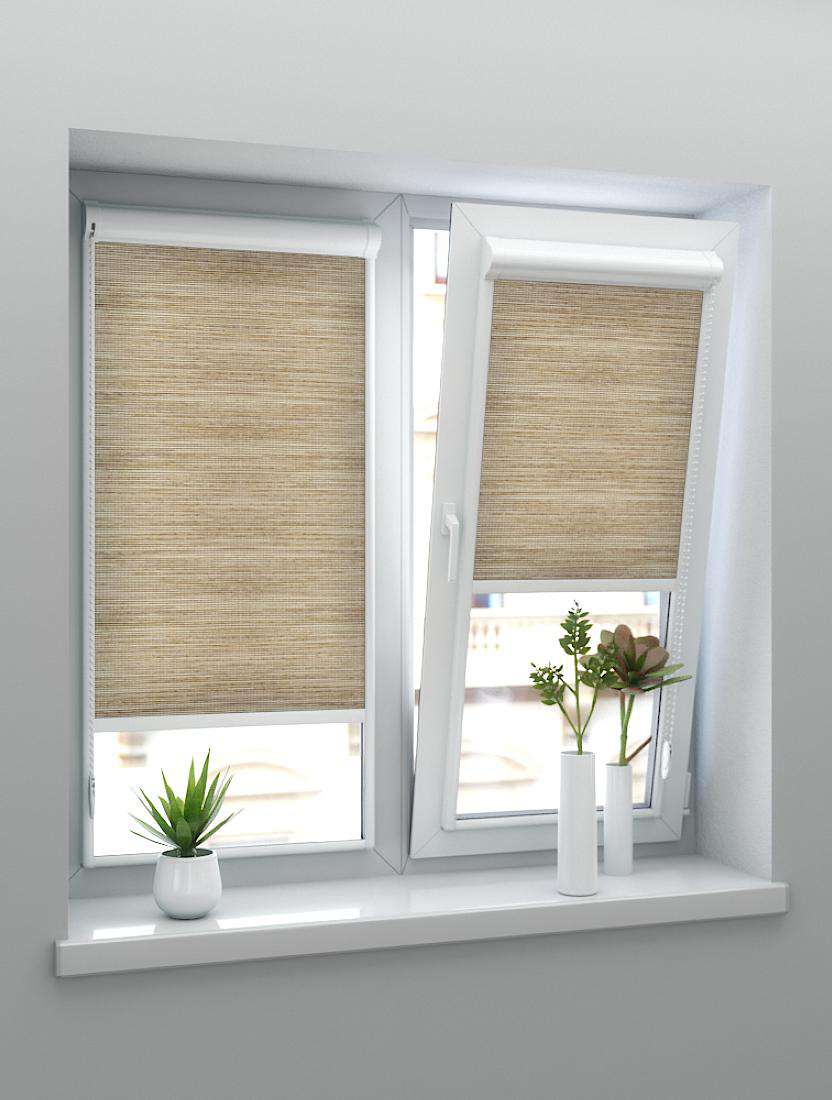 Рулонные шторы UNI-2 с пружиной ЯМАЙКА 2875 каштановый 230 см