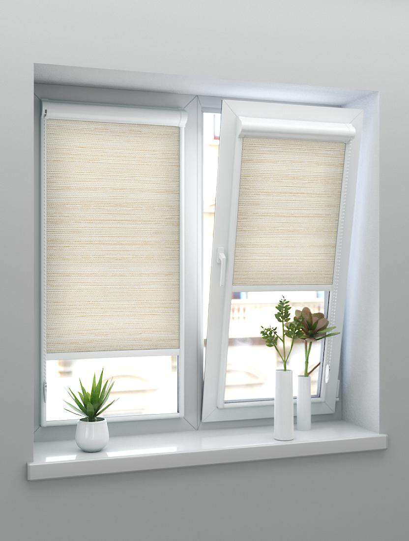 Рулонные шторы UNI-2 с пружиной ИМПАЛА 2406 бежевый, 240 см