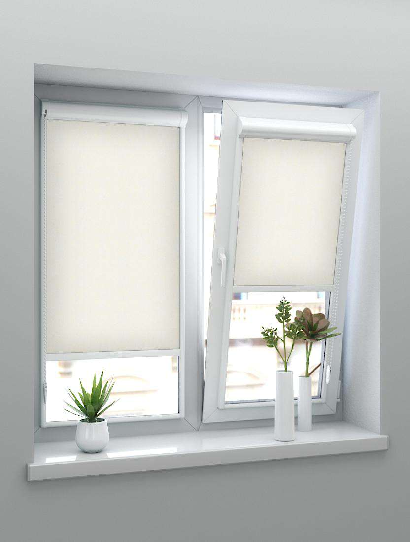 Рулонные шторы UNI-2 с пружиной КАЛИПСО 2261 слоновая кость 200см