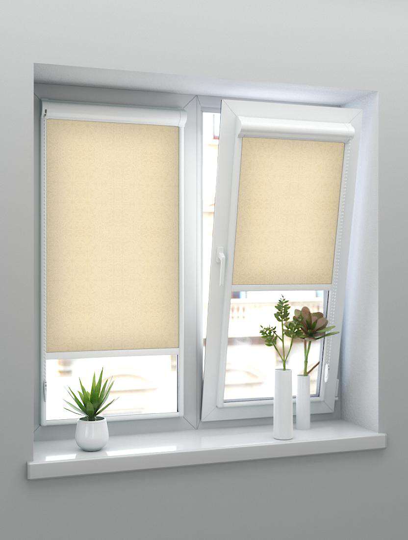 Рулонные шторы UNI-2 с пружиной КАЛИПСО 2406 бежевый 200см