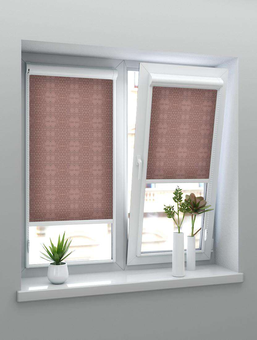 Рулонные шторы UNI-2 с пружиной КАЛИПСО 2871 коричневый 200см