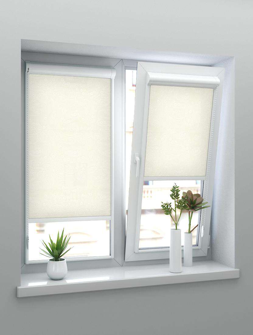 Рулонные шторы UNI-2 с пружиной КАПУР 0225 белый, 200 см