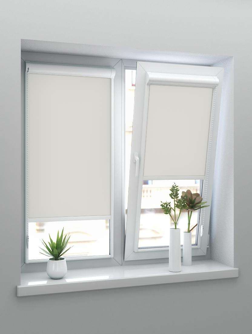 Рулонные шторы UNI-2 с пружиной КРИС BLACK-OUT 2259 магнолия, 220 см