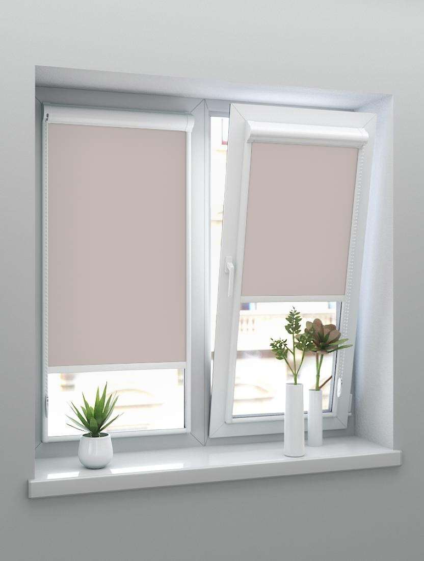 Рулонные шторы UNI-2 с пружиной КРИС BLACK-OUT 2406 бежевый, 220 см