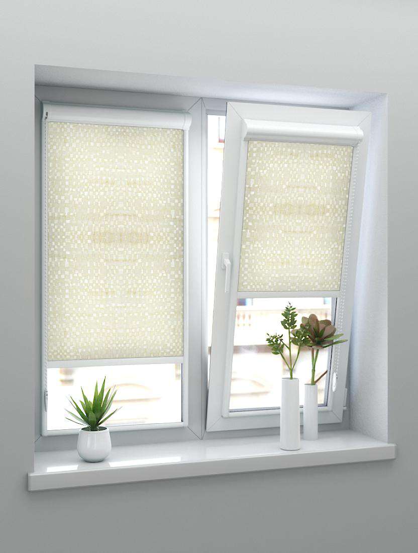 Рулонные шторы UNI-2 с пружиной МАНИЛА  2261 светло-бежевый, 200см