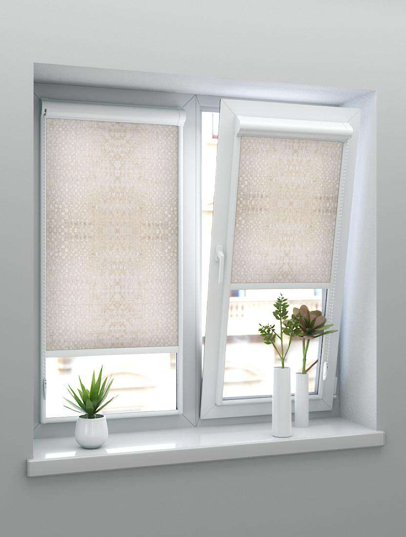 Рулонные шторы UNI-2 с пружиной МАНИЛА  2868 светло-коричневый, 200см