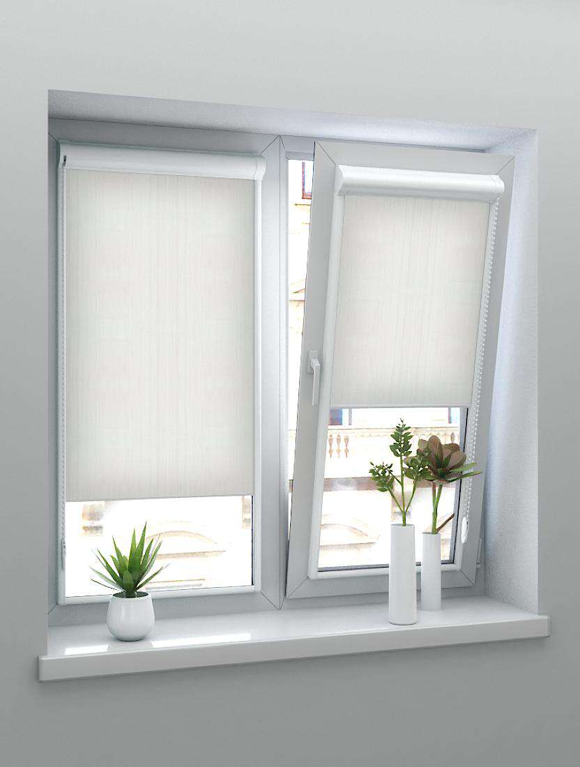 Рулонные шторы UNI-2 с пружиной НОВА 0225 белый, 200 см