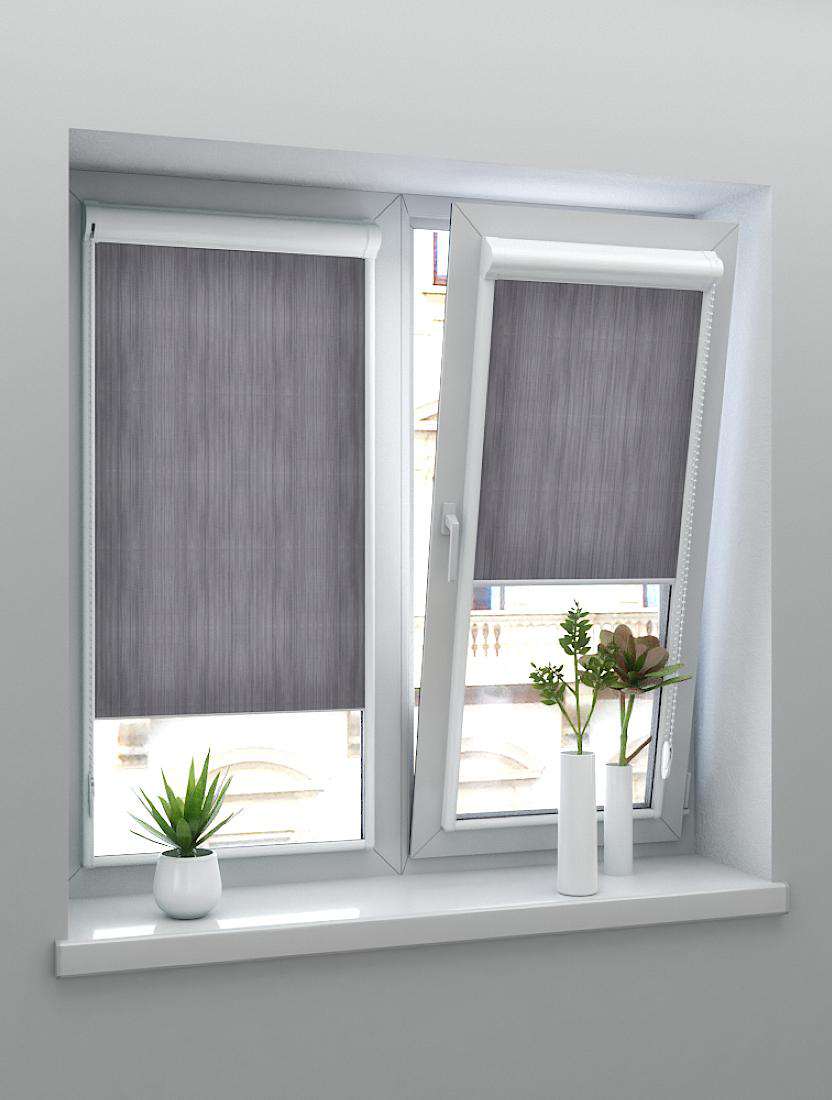 Рулонные шторы UNI-2 с пружиной НОВА 1852 серый, 200 см