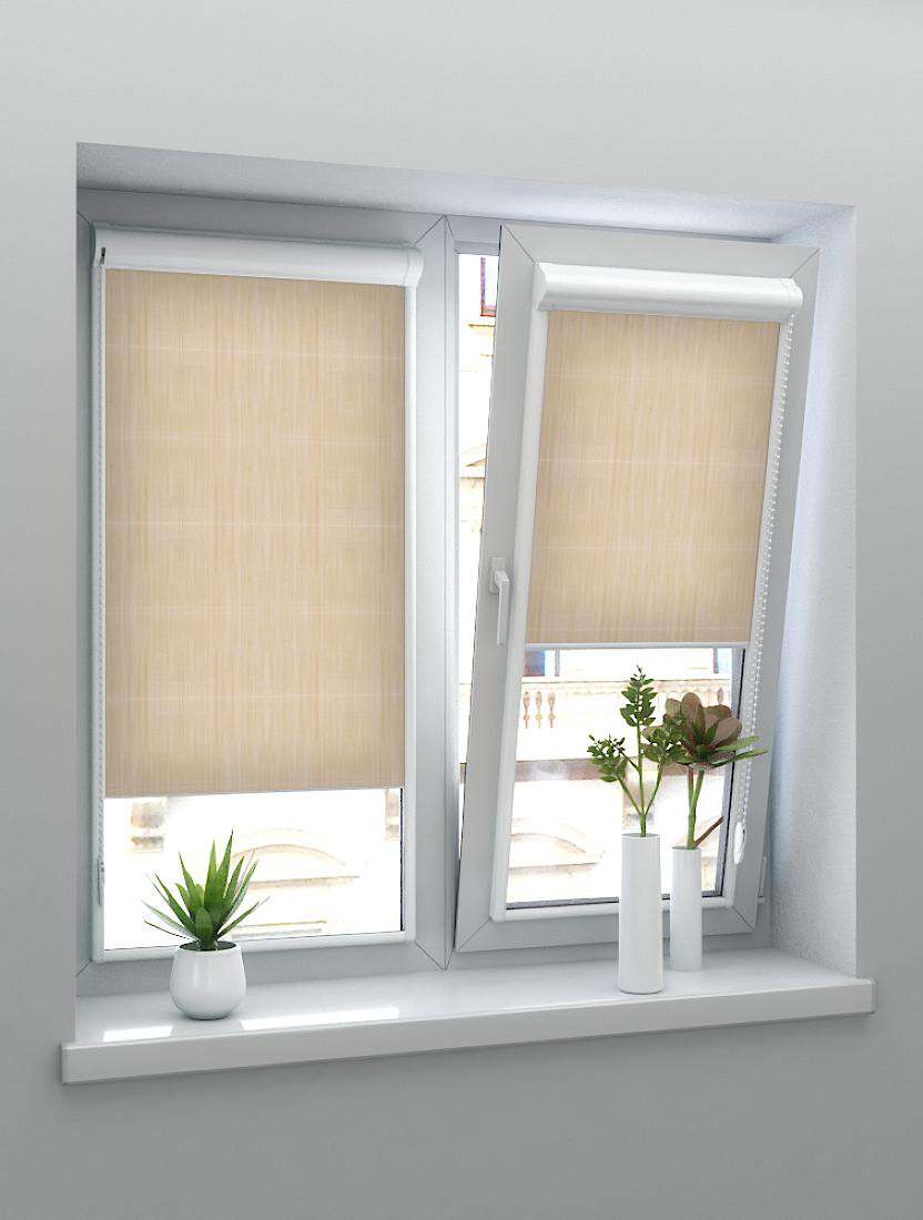 Рулонные шторы UNI-2 с пружиной НОВА 2406 бежевый, 200 см