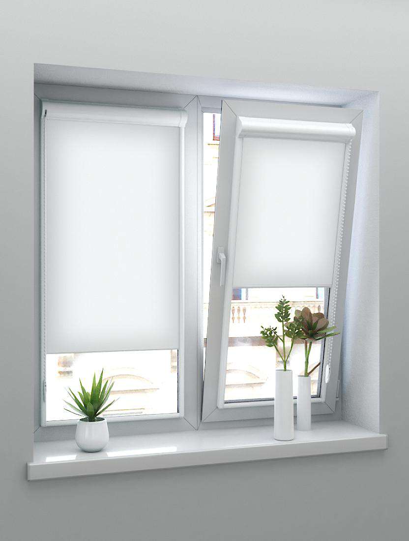 Рулонные шторы UNI-2 с пружиной ОМЕГА 0225 белый 250 см