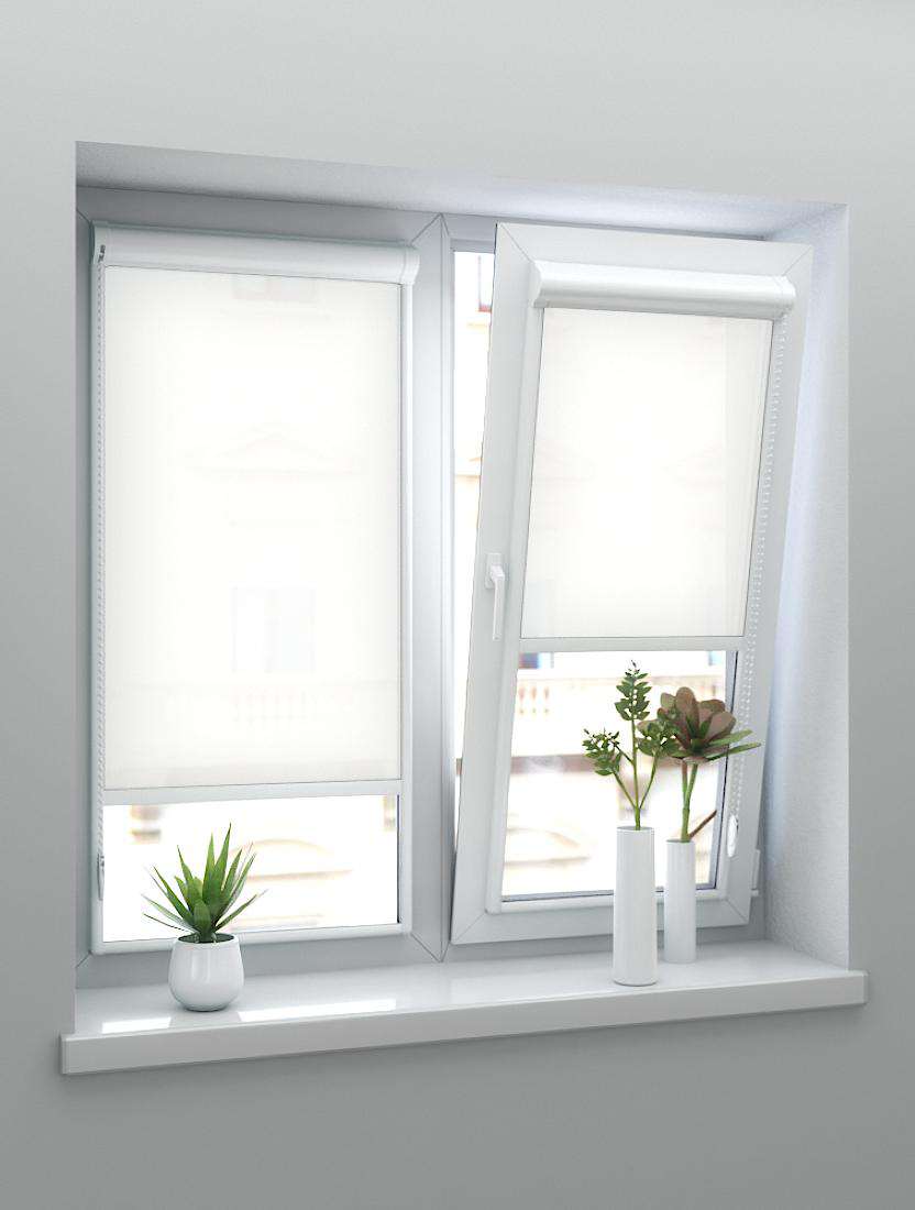 Рулонные шторы UNI-2 с пружиной ОМЕГА 2258 магнолия, 200 см