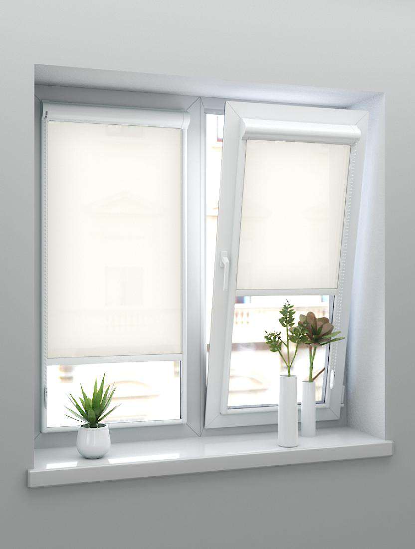 Рулонные шторы UNI-2 с пружиной ОМЕГА 2259 кремовый 250см