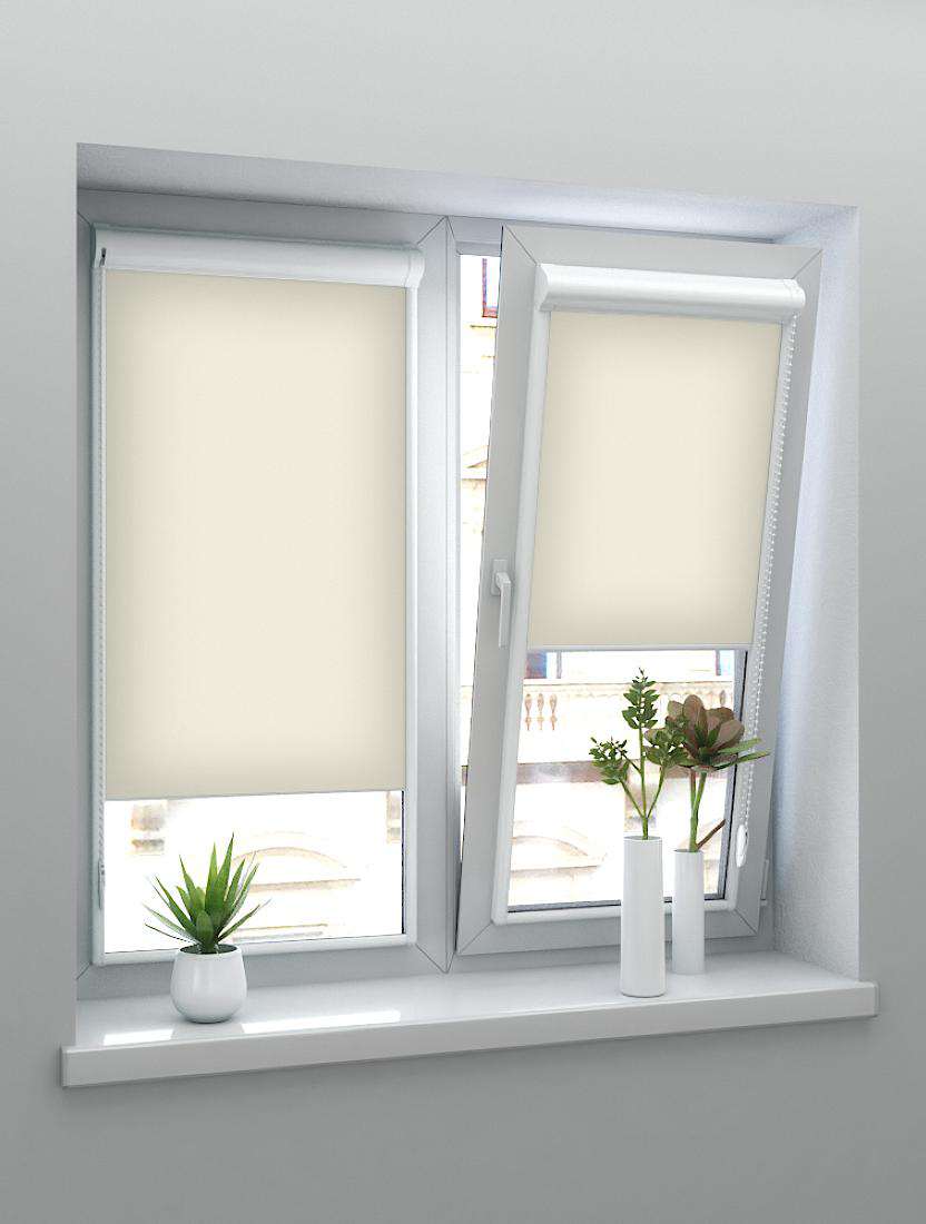 Рулонные шторы UNI-2 с пружиной ОМЕГА 2261 бежевый 250см