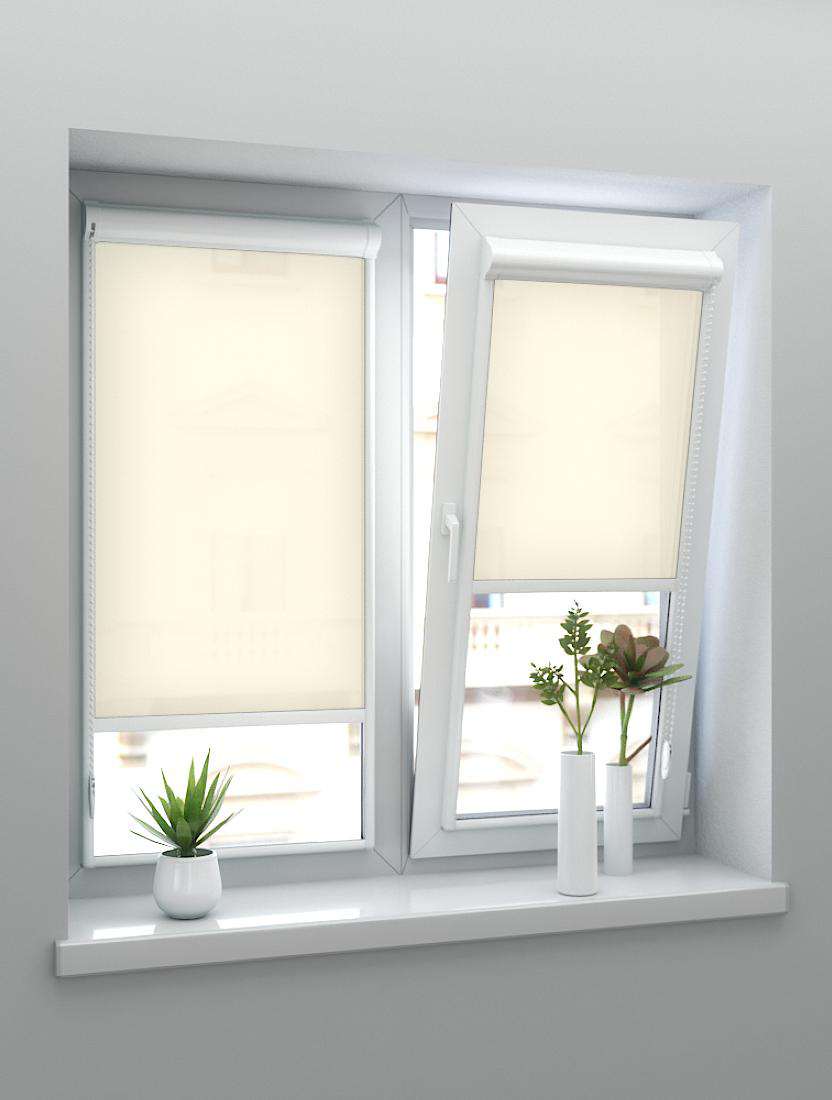 Рулонные шторы UNI-2 с пружиной ОМЕГА 3465 желтый 250 см