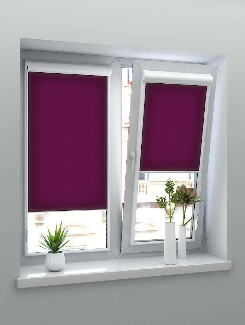 Рулонные шторы UNI-2 с пружиной ОМЕГА 4830 рубин, 250 см