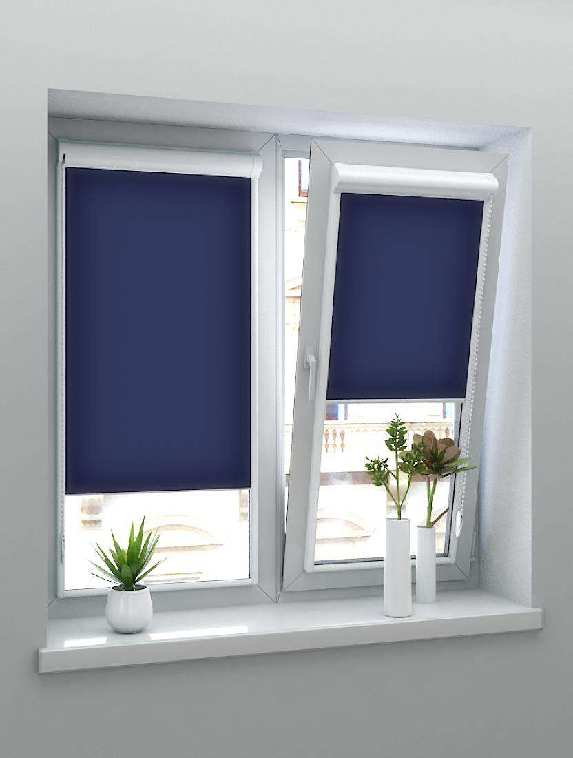 Рулонные шторы UNI-2 с пружиной ОМЕГА 5300 деним, 250 см