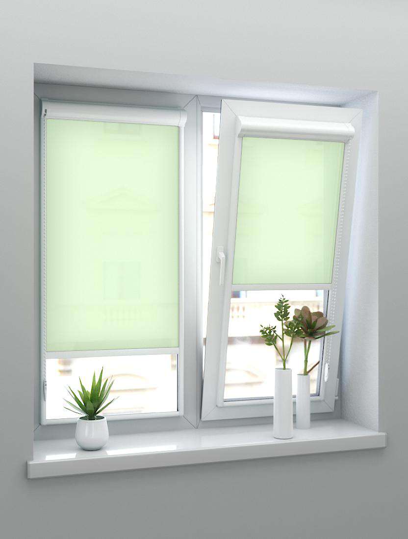 Рулонные шторы UNI-2 с пружиной ОМЕГА 5850 св. зеленый 250 см