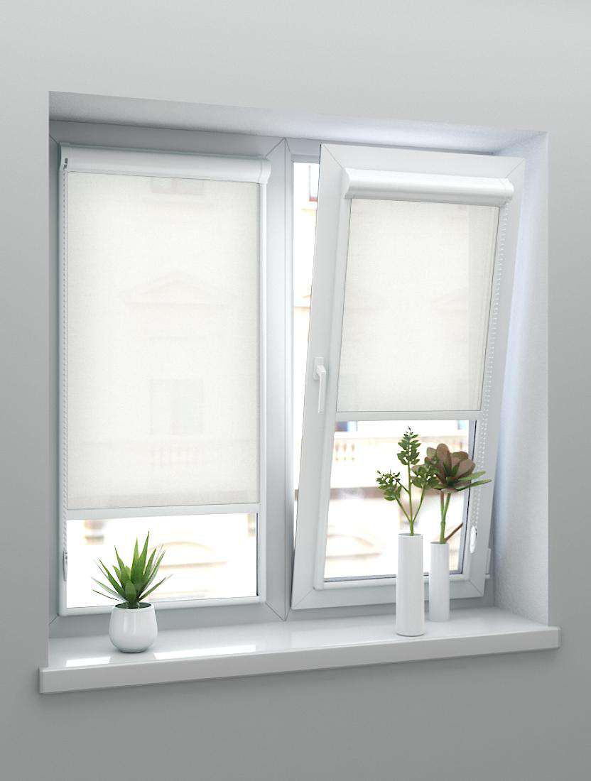 Рулонные шторы UNI-2 с пружиной ПЕРЛ 0225 белый, 250 см