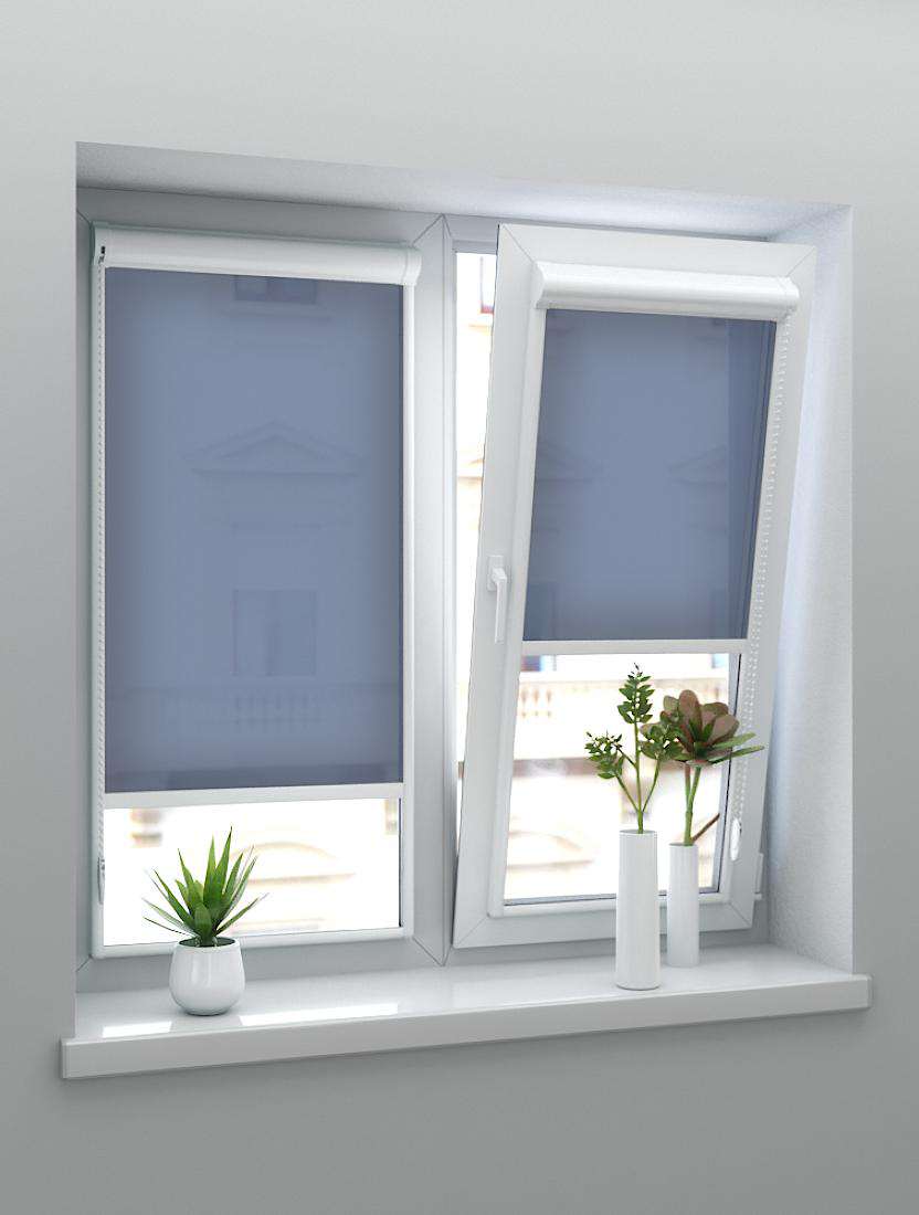 Рулонные шторы UNI-2 с пружиной ПЕРЛ 1854 графит, 250 см