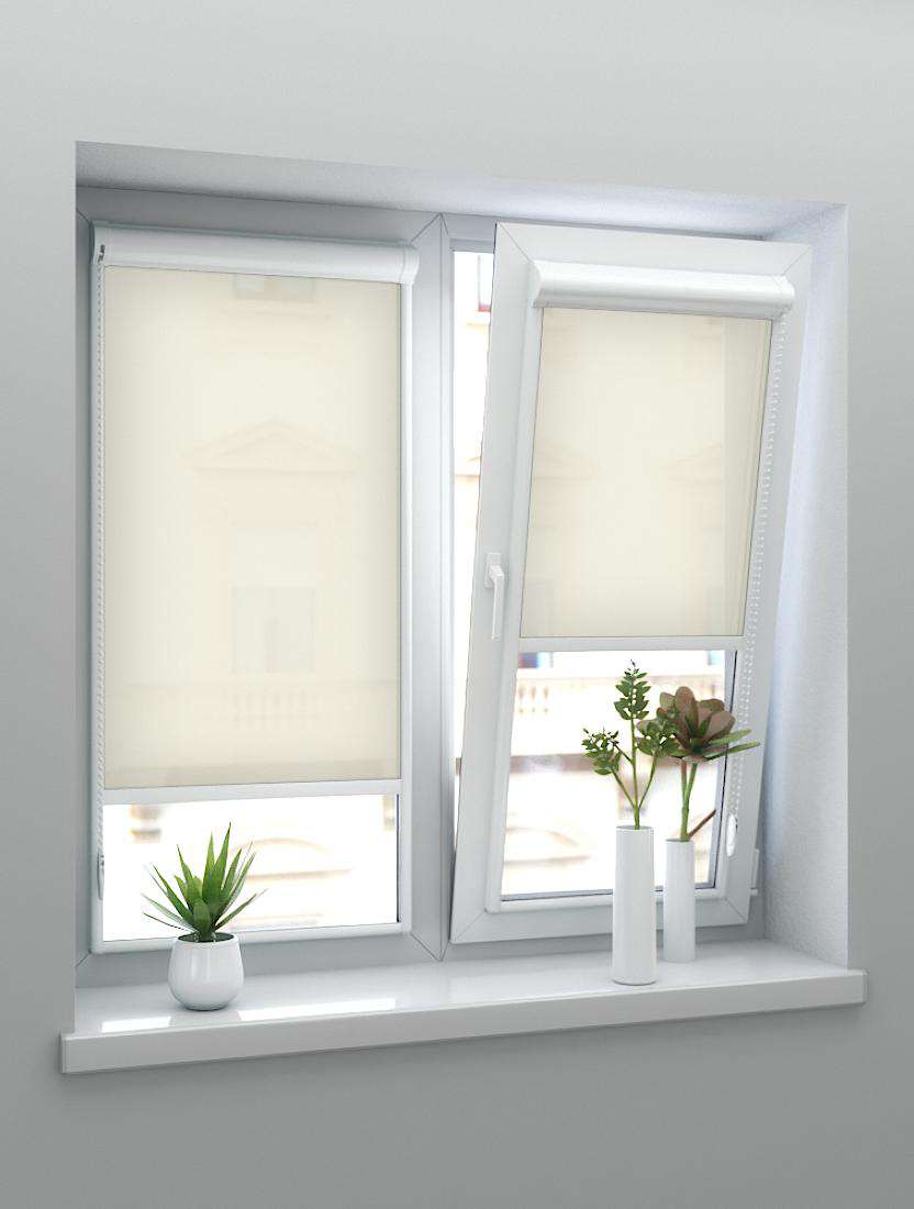 Рулонные шторы UNI-2 с пружиной ПЕРЛ 2261 св. бежевый, 250 см