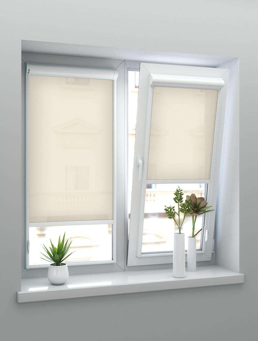 Рулонные шторы UNI-2 с пружиной ПЕРЛ 2270 песочный, 250 см