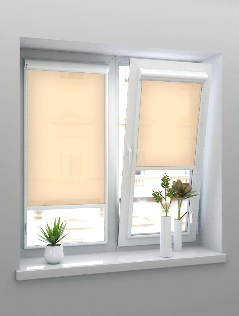 Рулонные шторы UNI-2 с пружиной ПЕРЛ 4063 персиковый, 250 см