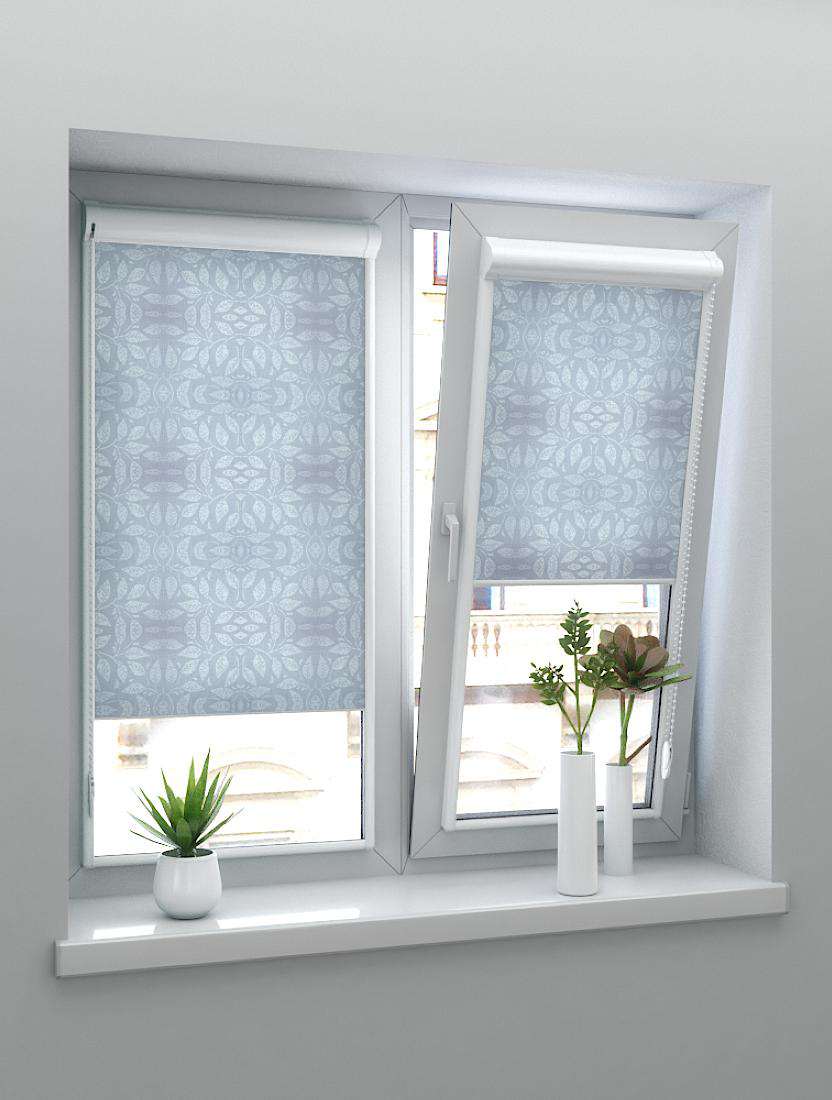 Рулонные шторы UNI-2 с пружиной РАПСОДИЯ 1608 св. серый, 200 см