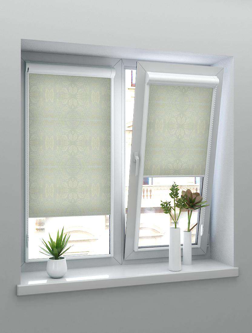 Рулонные шторы UNI-2 с пружиной РАПСОДИЯ 2261 св. бежевый, 200 см