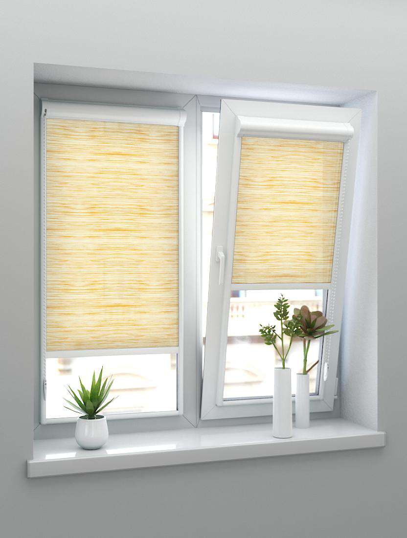 Рулонные шторы UNI-2 с пружиной САФАРИ 2406 бежевый, 240 см