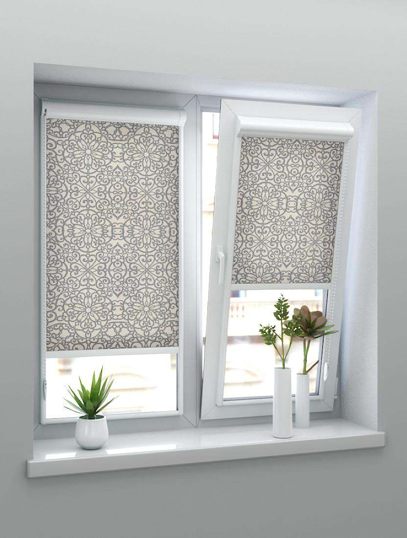 Рулонные шторы UNI-2 с пружиной САМИРА 2870 коричневый, 240 см