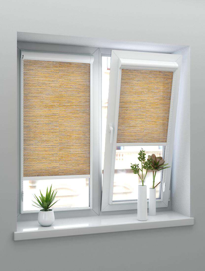 Рулонные шторы UNI-2 с пружиной САТАРА 2746 т.бежевый 240см