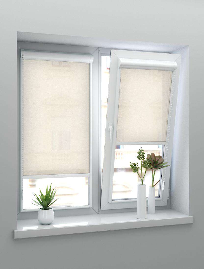 Рулонные шторы UNI-2 с пружиной СИДЕ 2259 магнолия, 280 см